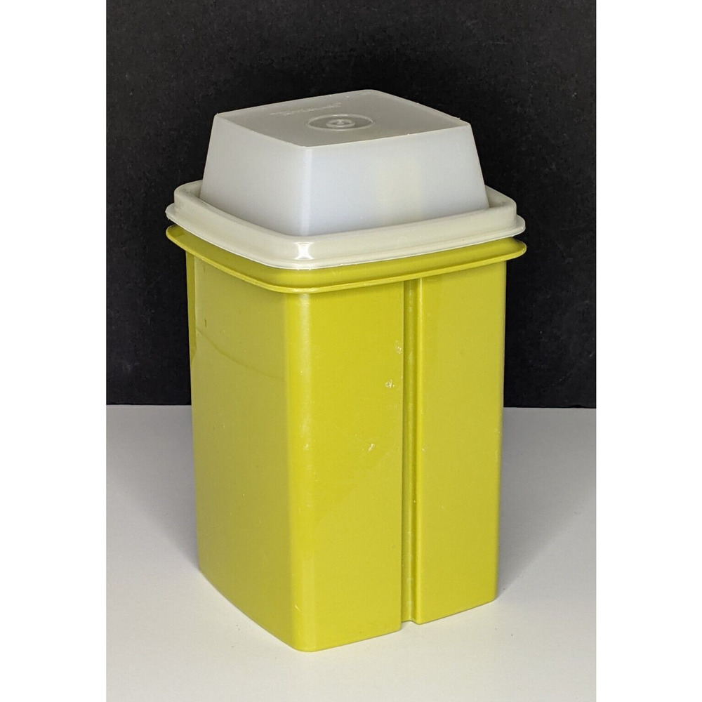 Vintage Tupperware Pickle Olive Keeper Lifter Avocado Green 3 Pc Set - Picture 6 of 6